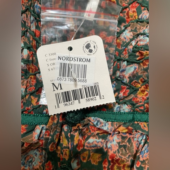 NWT FREE PEOPLE Molly Joe Floral Sundress In Forest Combo , Sz M - Picture 10 of 16